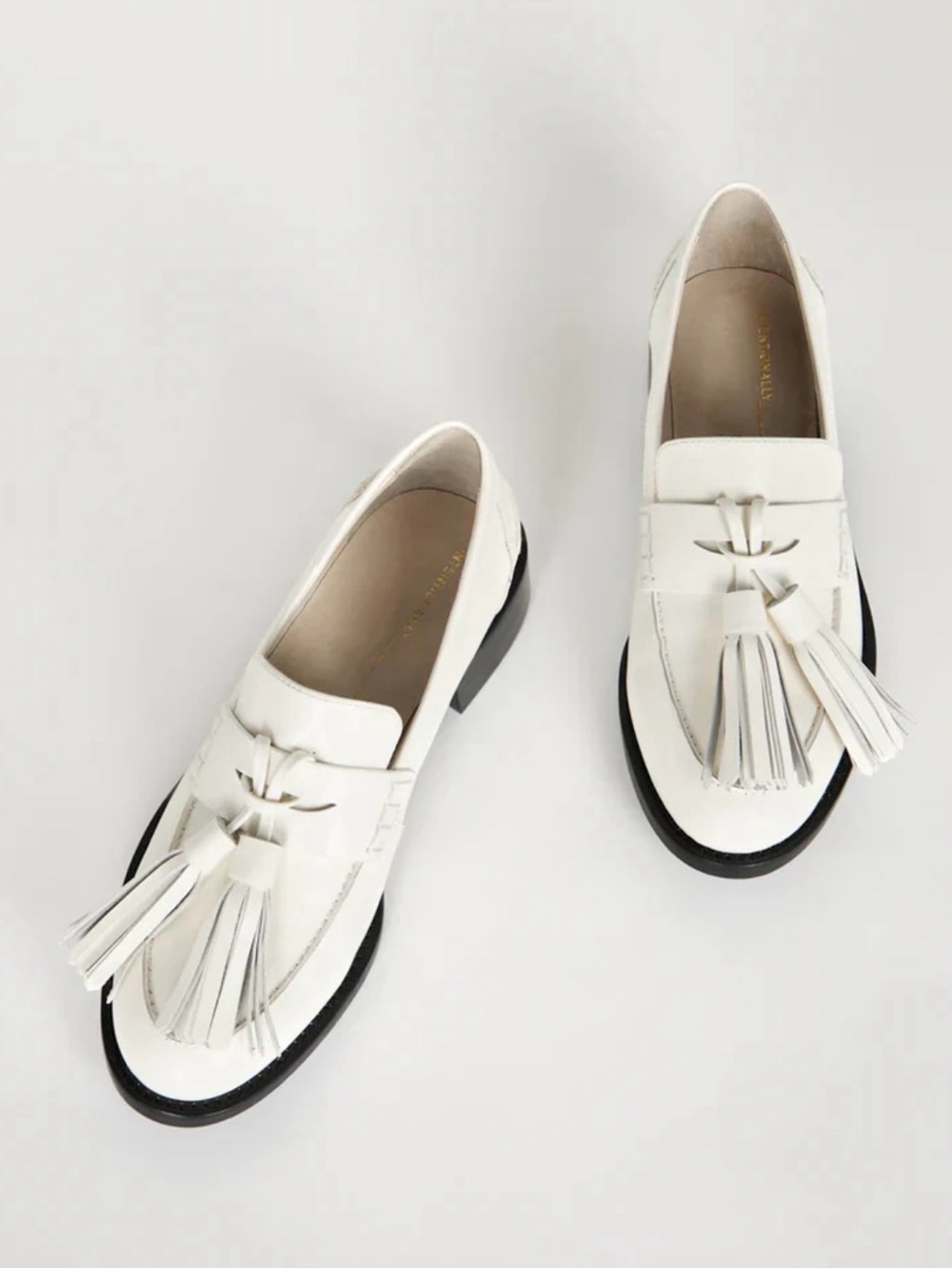 Women's White Tassel Loafers - Sleek Slip-On Flats
